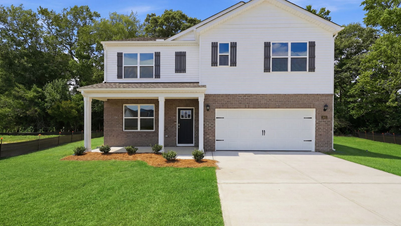 front of hayden two story with two car garage