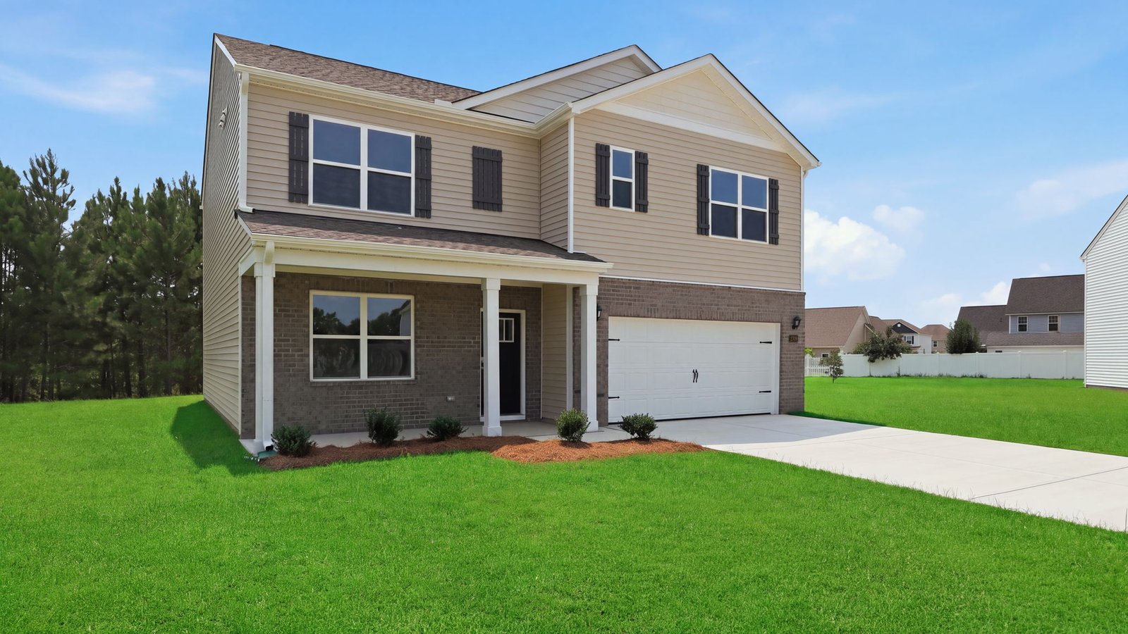 two story home with front yard view