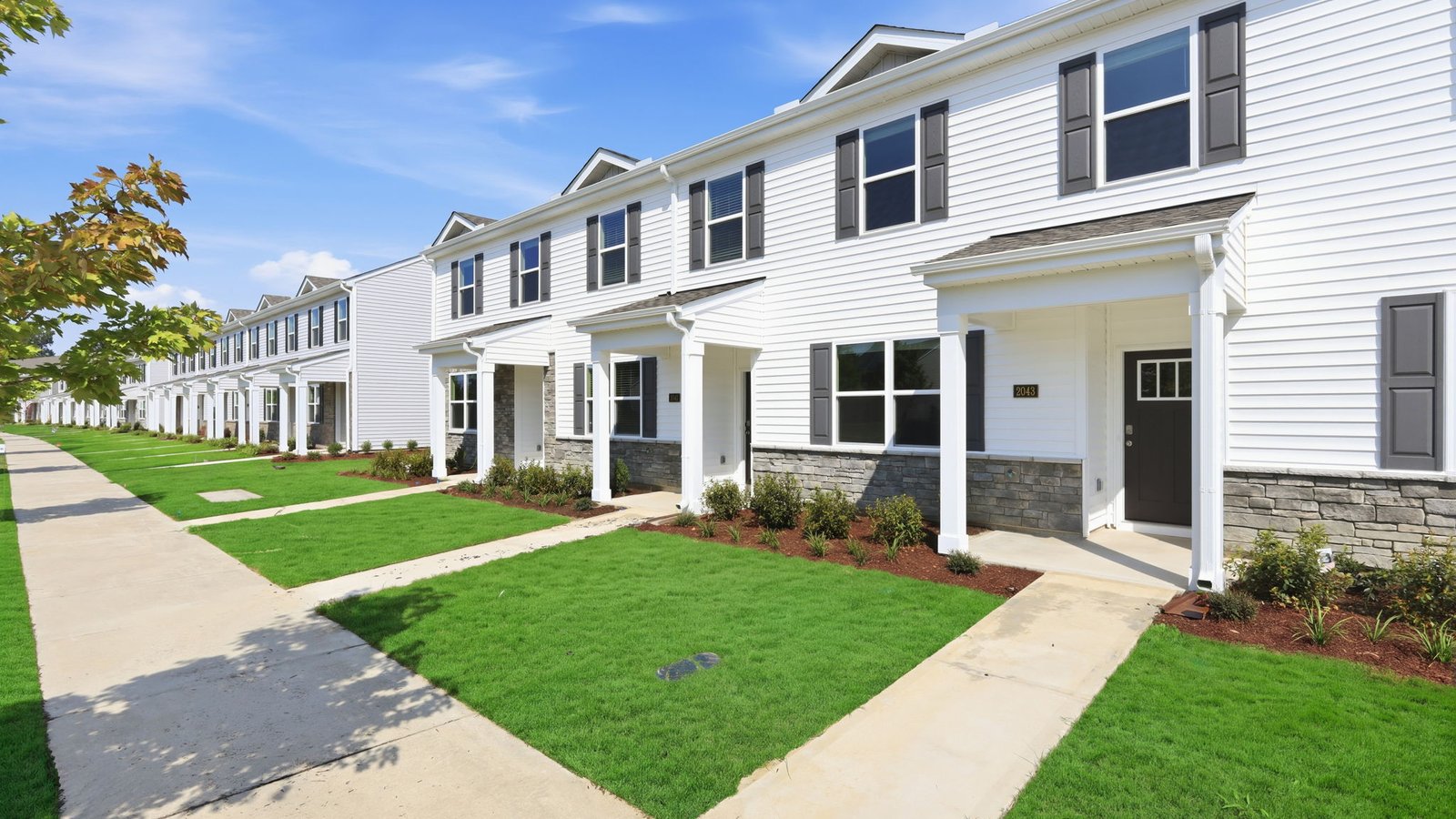 exterior of two story town home