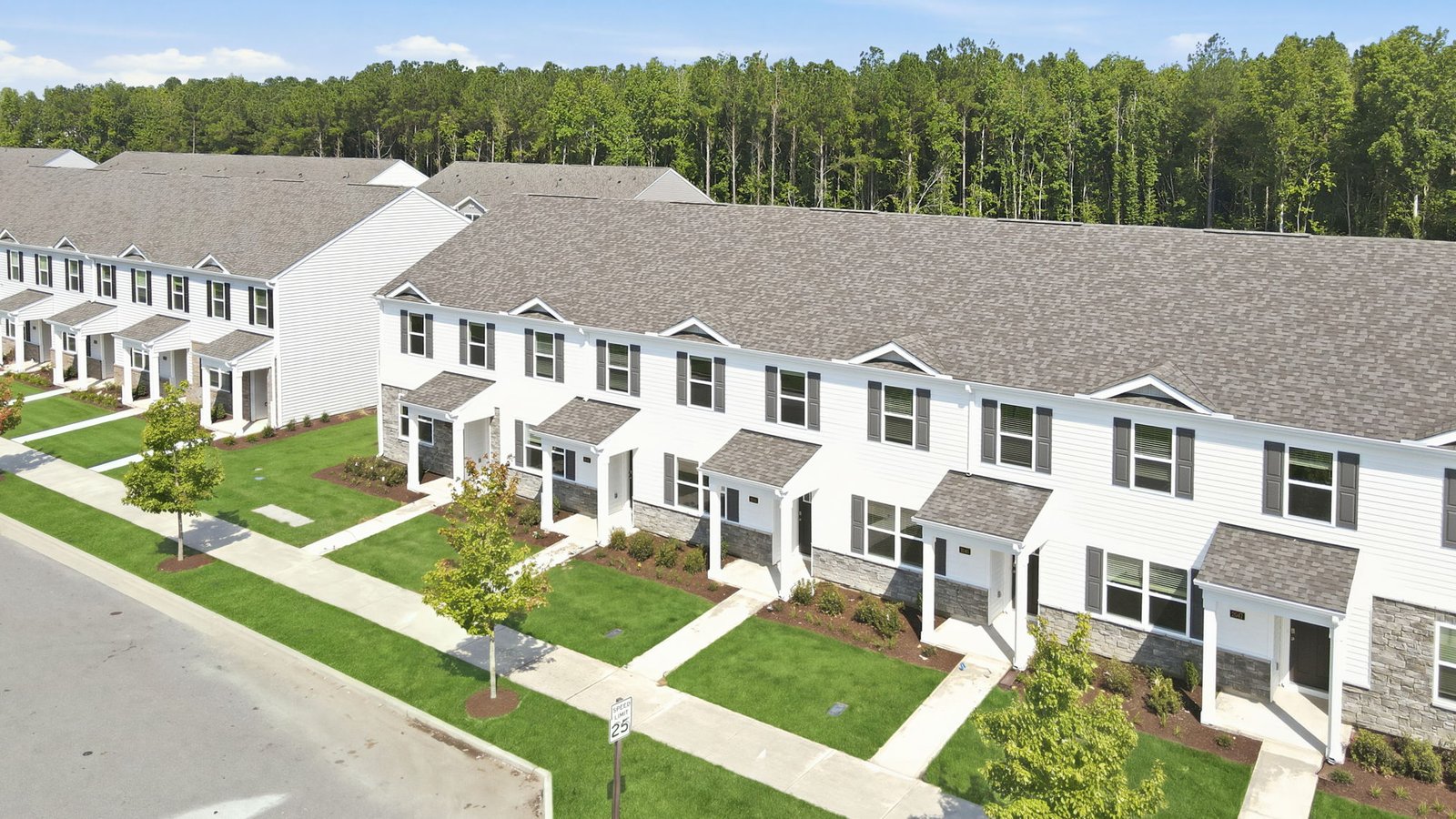 exterior of two story town home