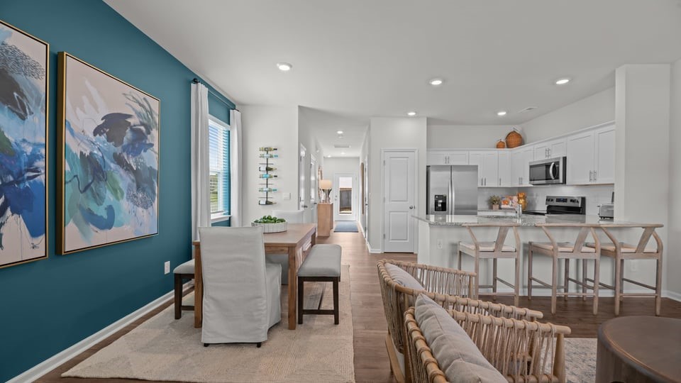 Open-concept dining area