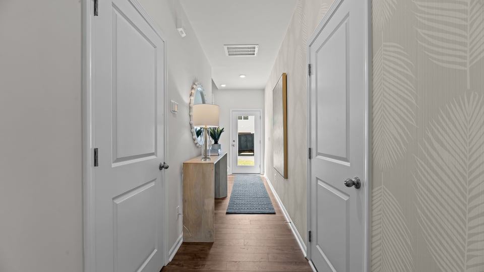 Entryway with revwood flooring