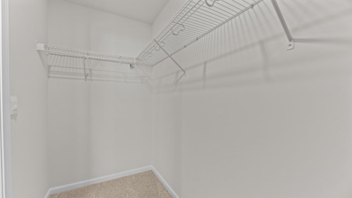 spacious walk in closet