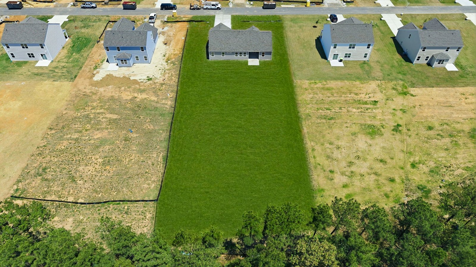 aerial view of home