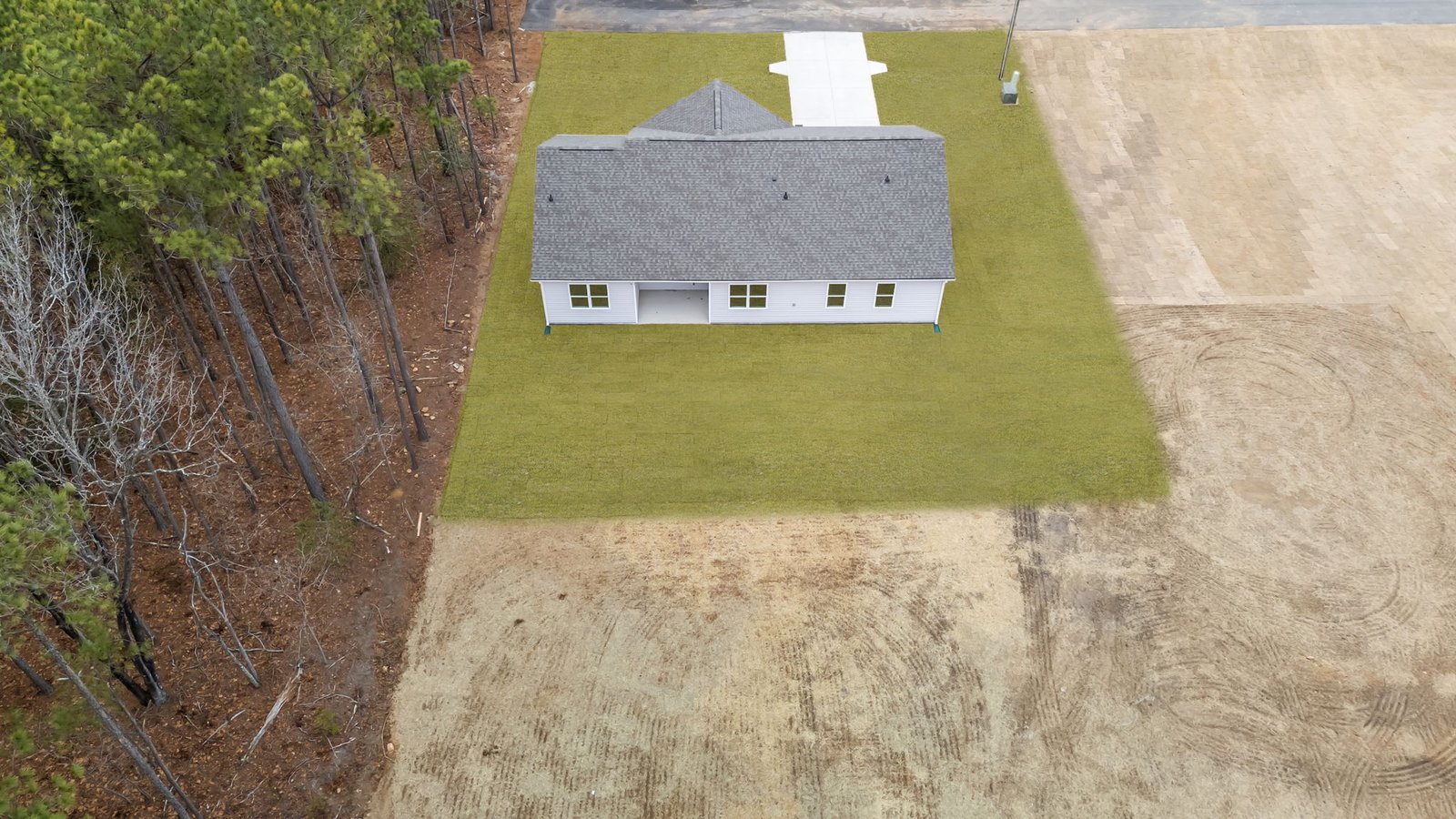 back yard aerial view