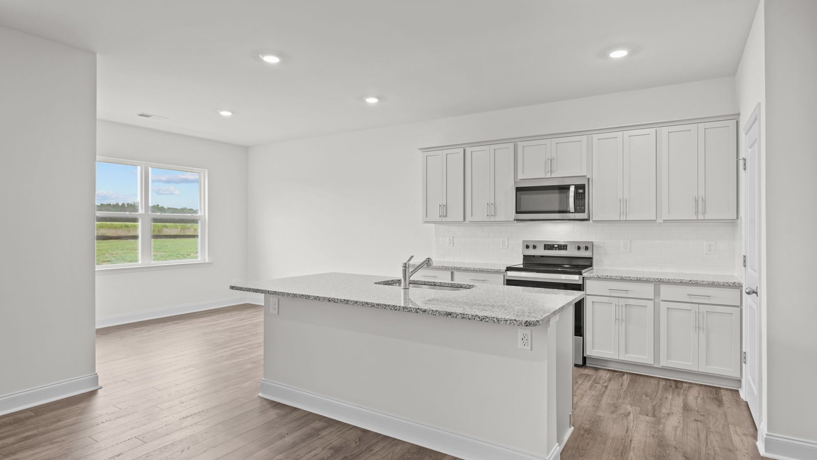 kitchen with shaker cabinets