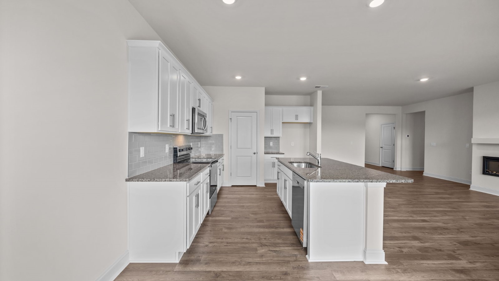 Kitchen with granite counters
