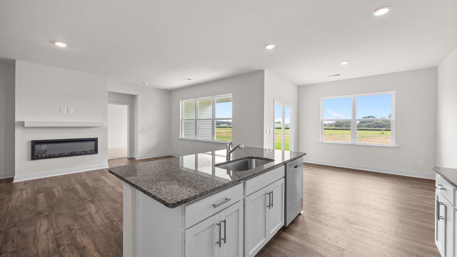 Kitchen with granite counters