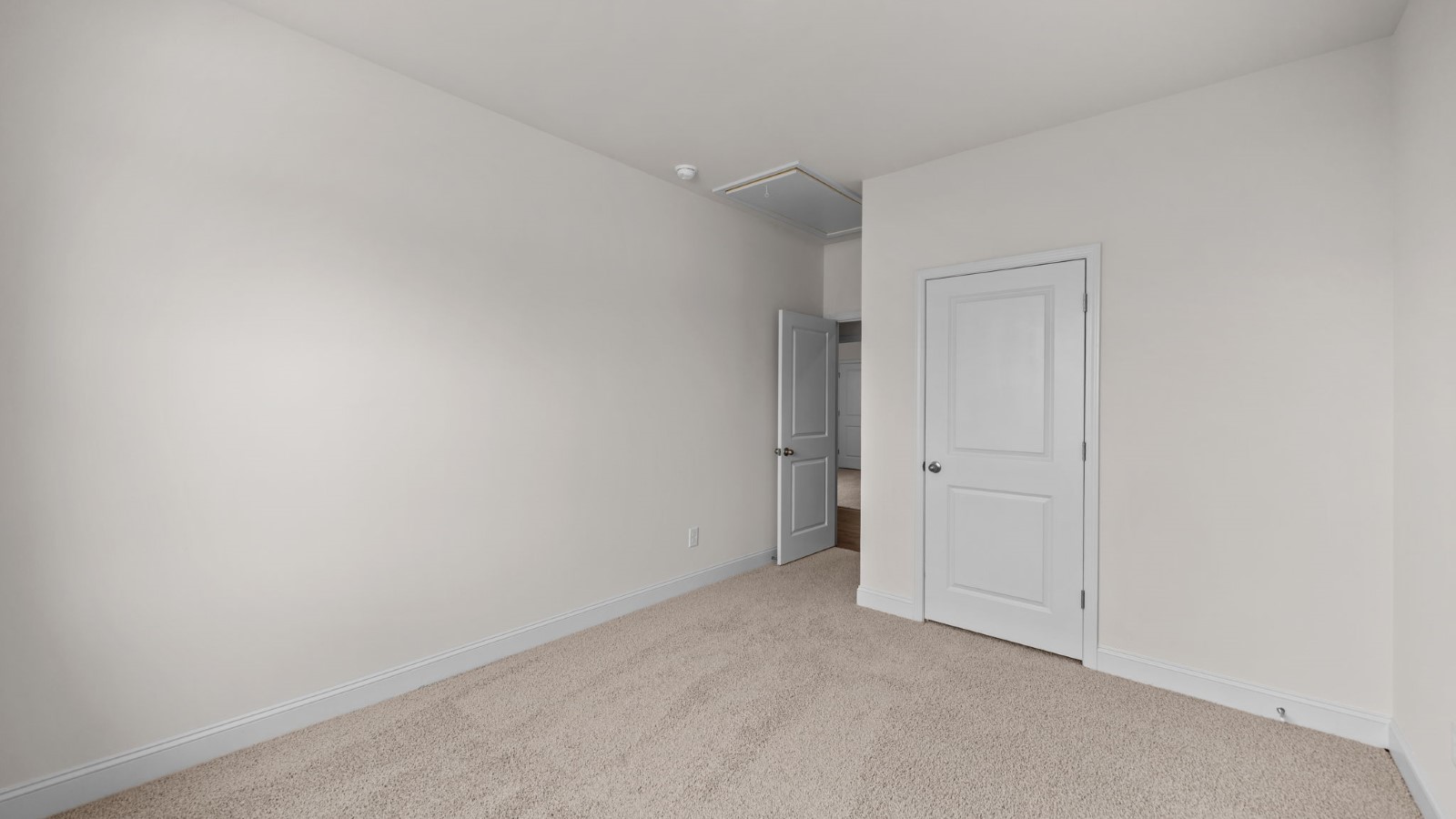 Bedroom with carpet flooring