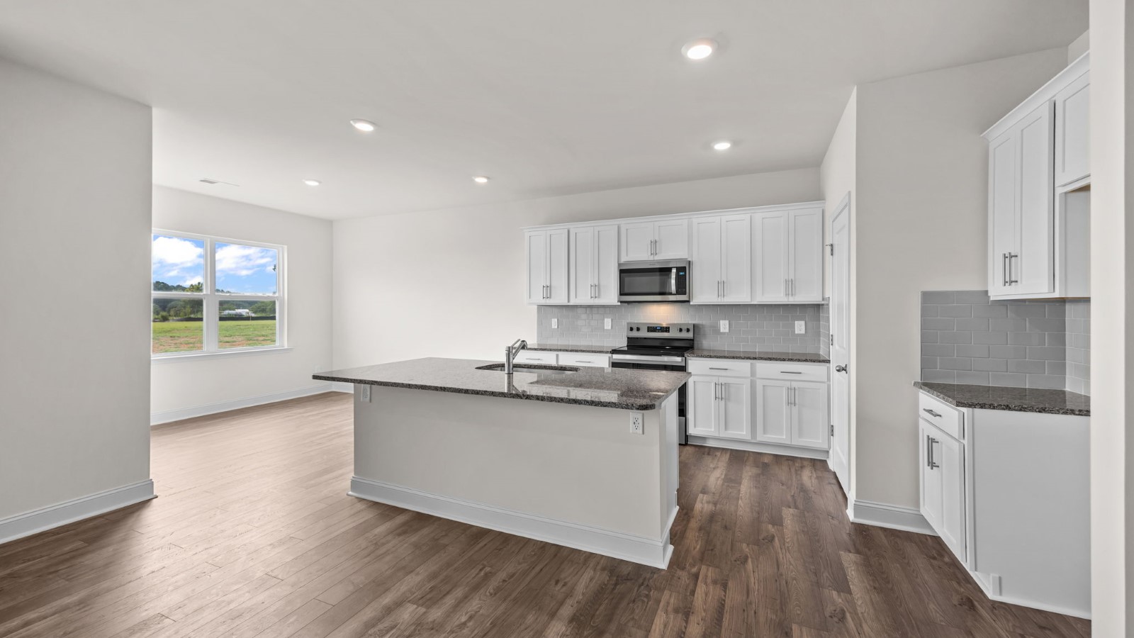Kitchen with granite counters