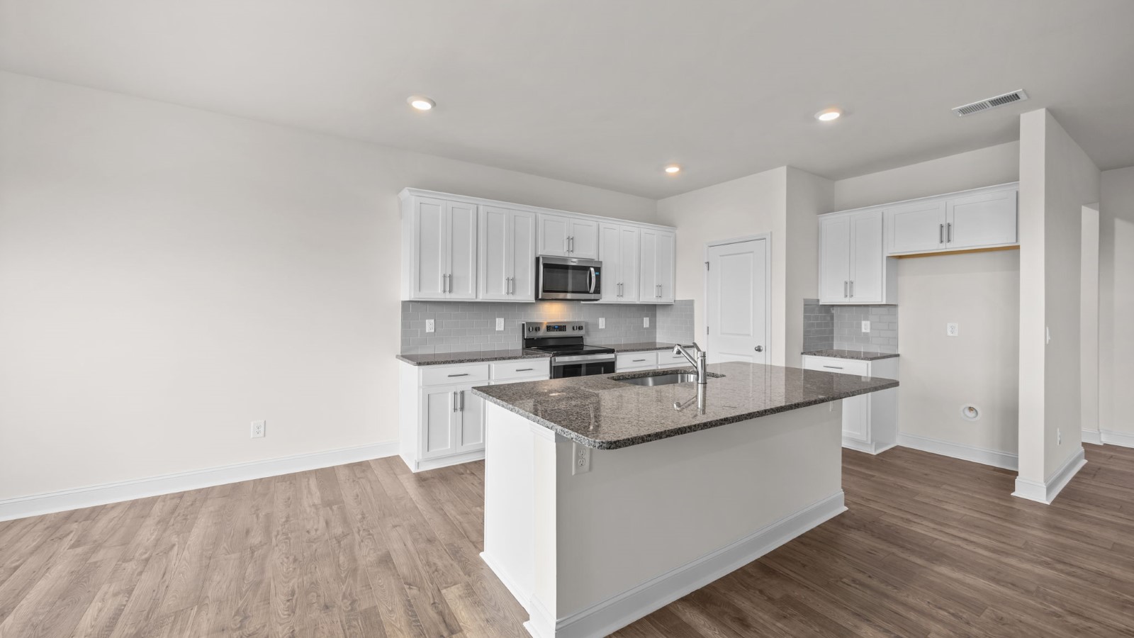 Kitchen with granite counters
