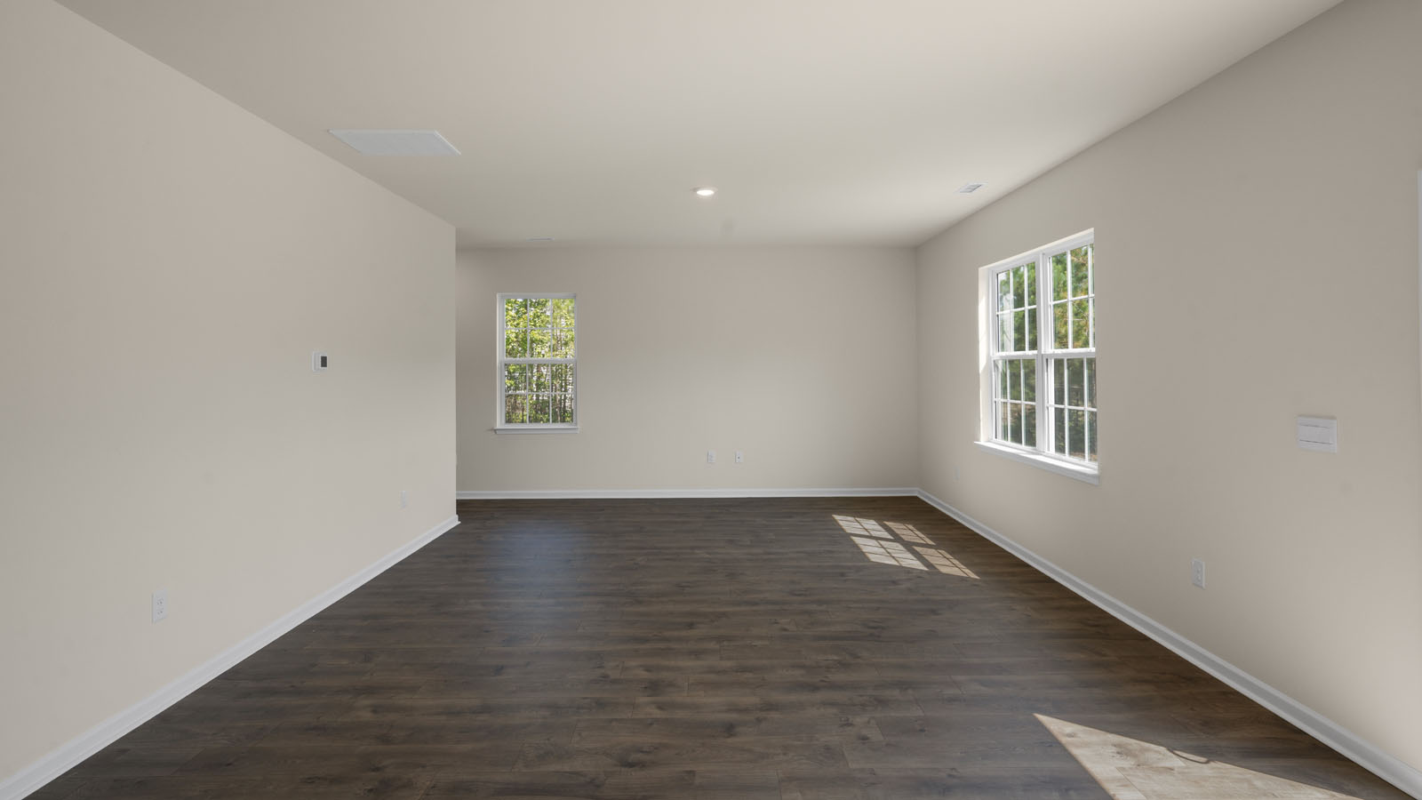 Living area with revwood flooring
