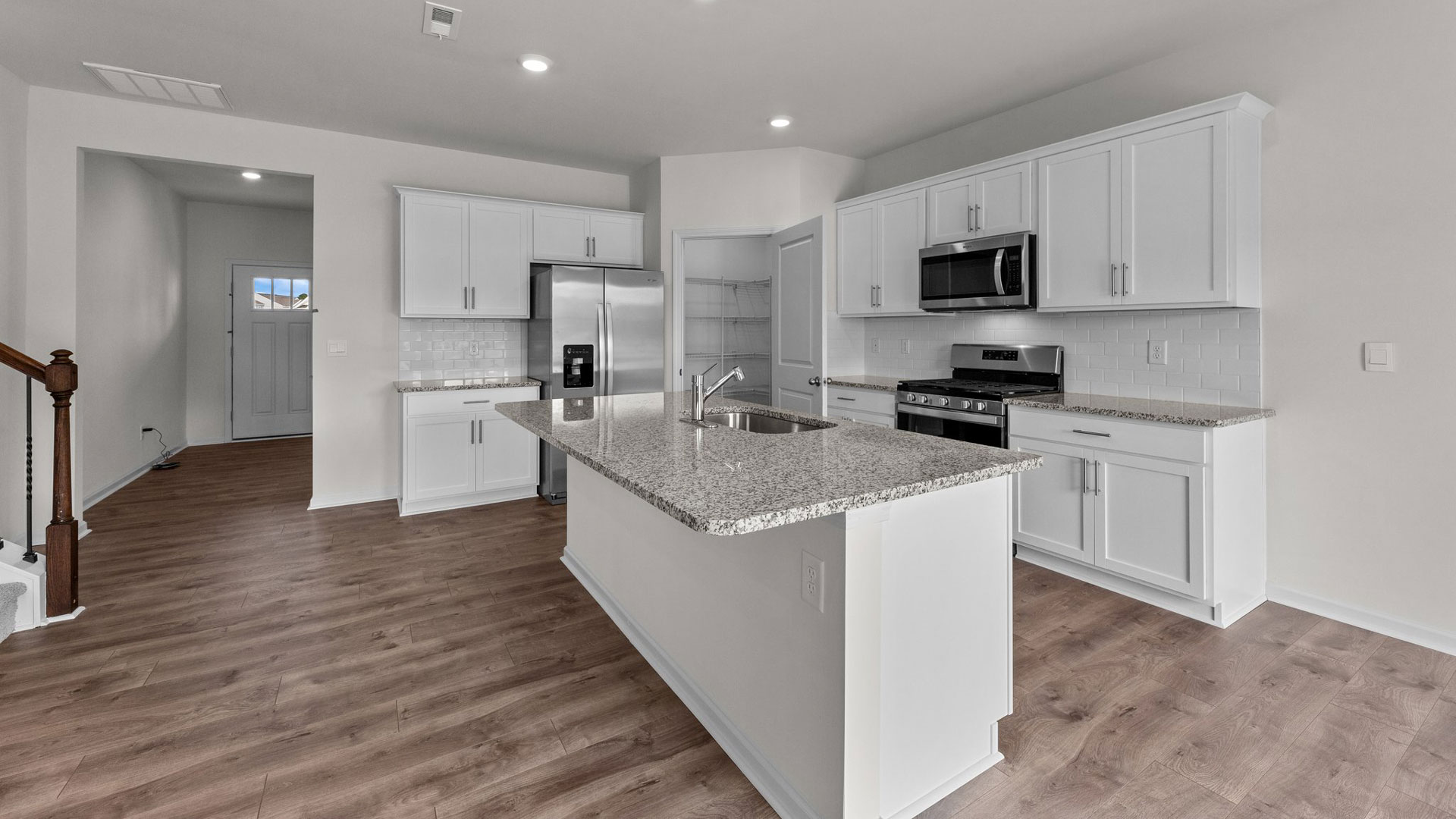 kitchen with shaker cabinets