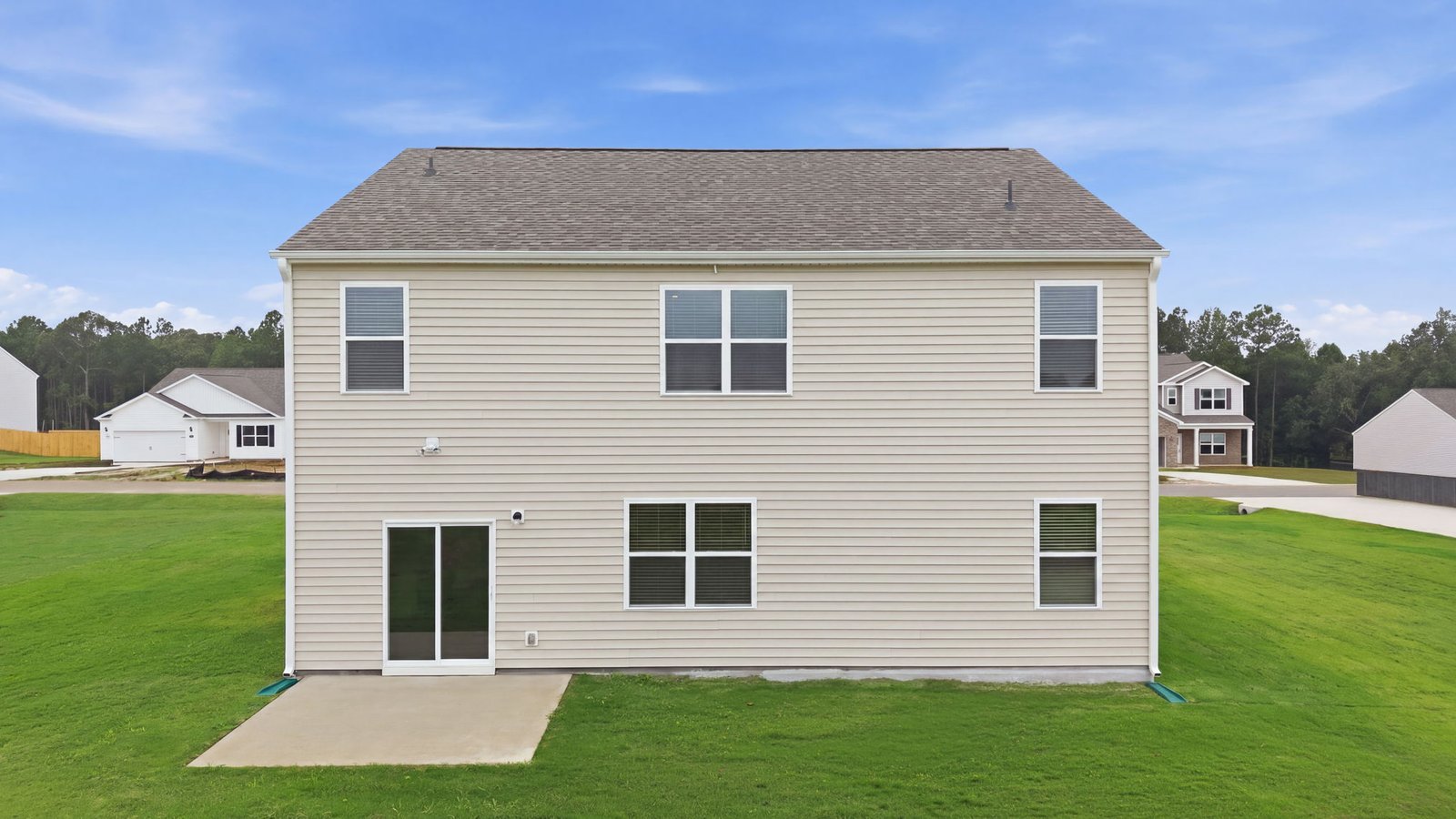 rear view of two story home