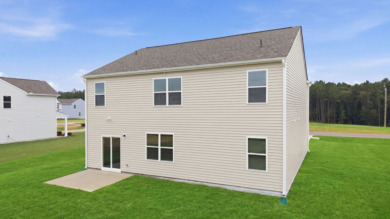 rear view of two story home
