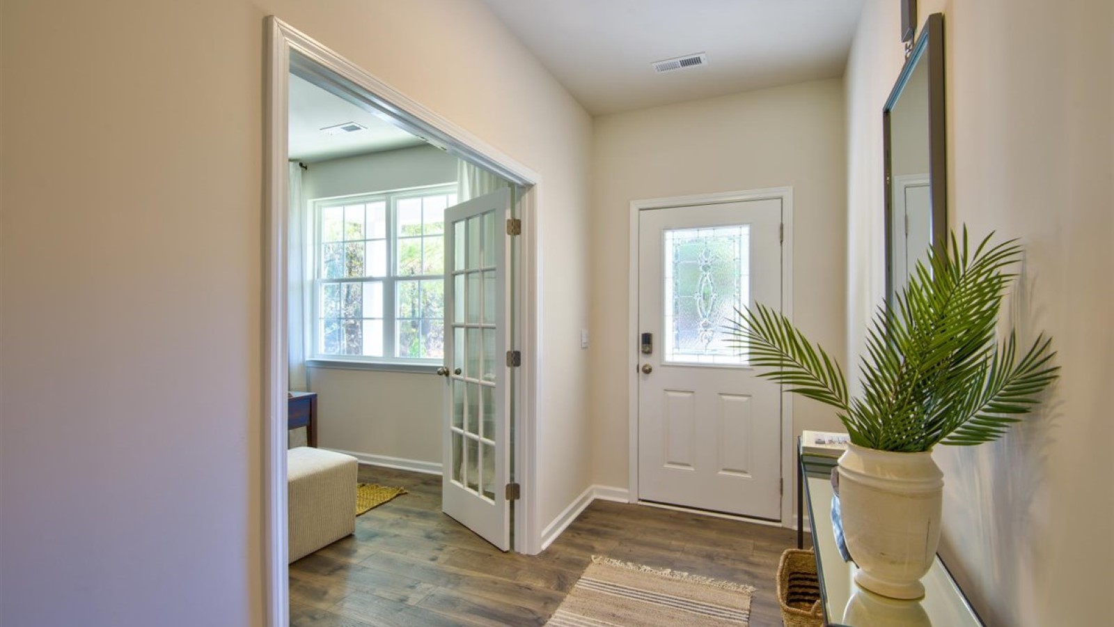 Entryway with revwood flooring