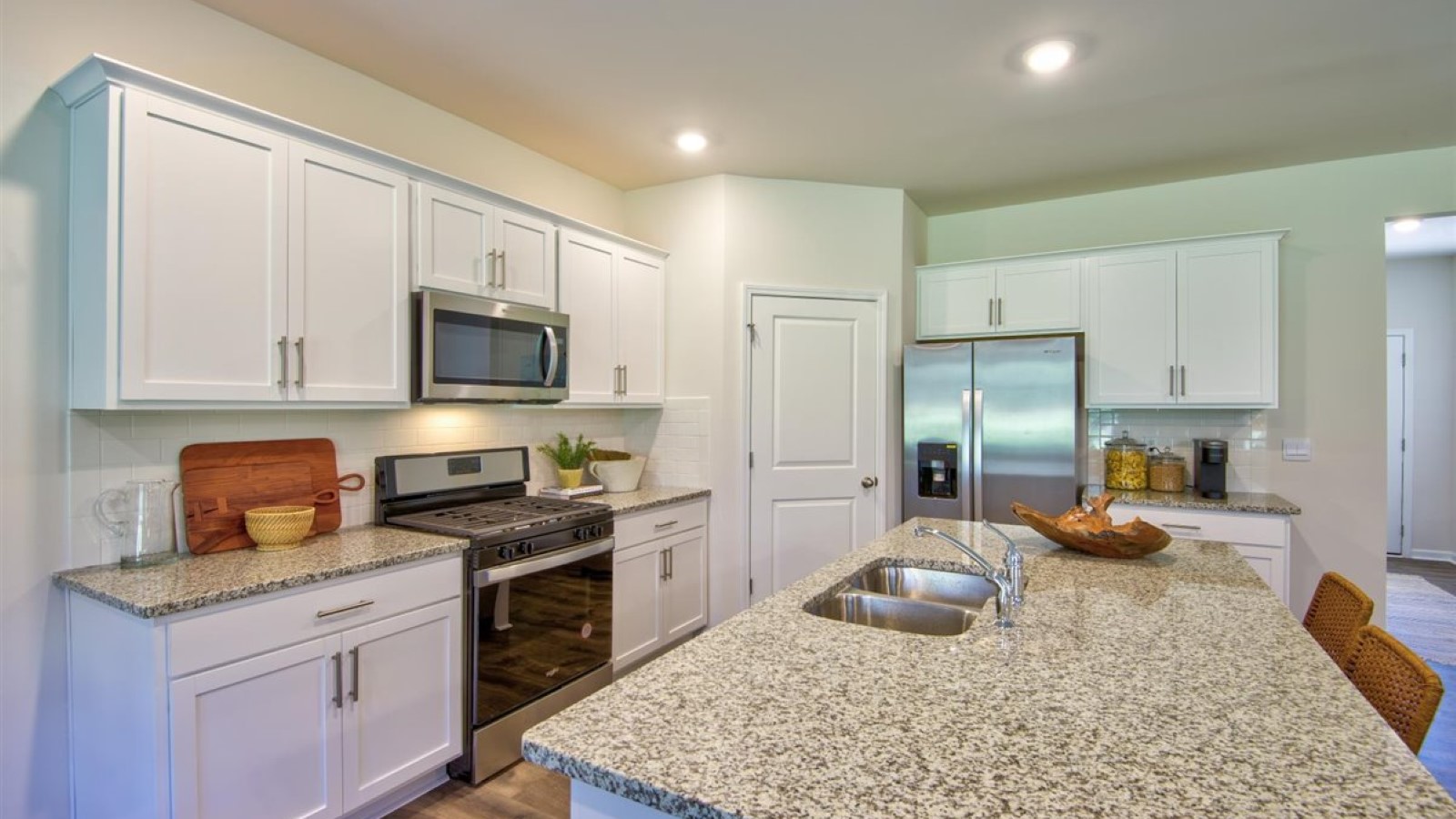 Kitchen with granite counters