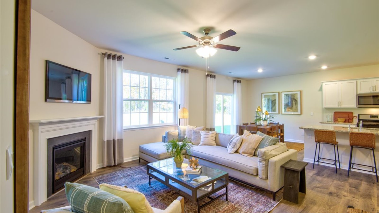 Open-concept living room