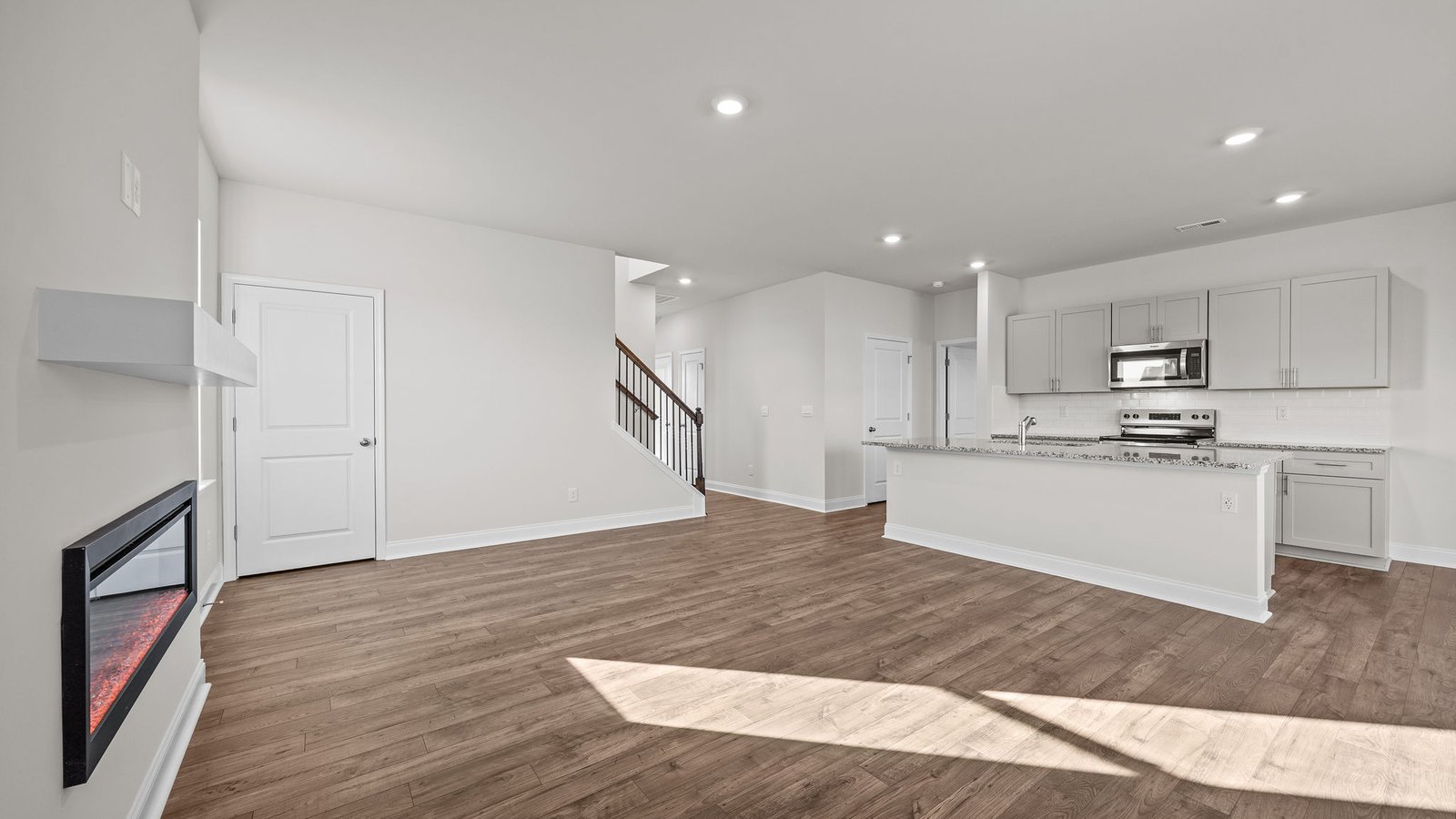 open concept living room and kitchen