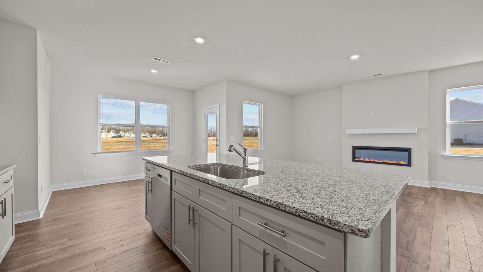 Kitchen with granite counters