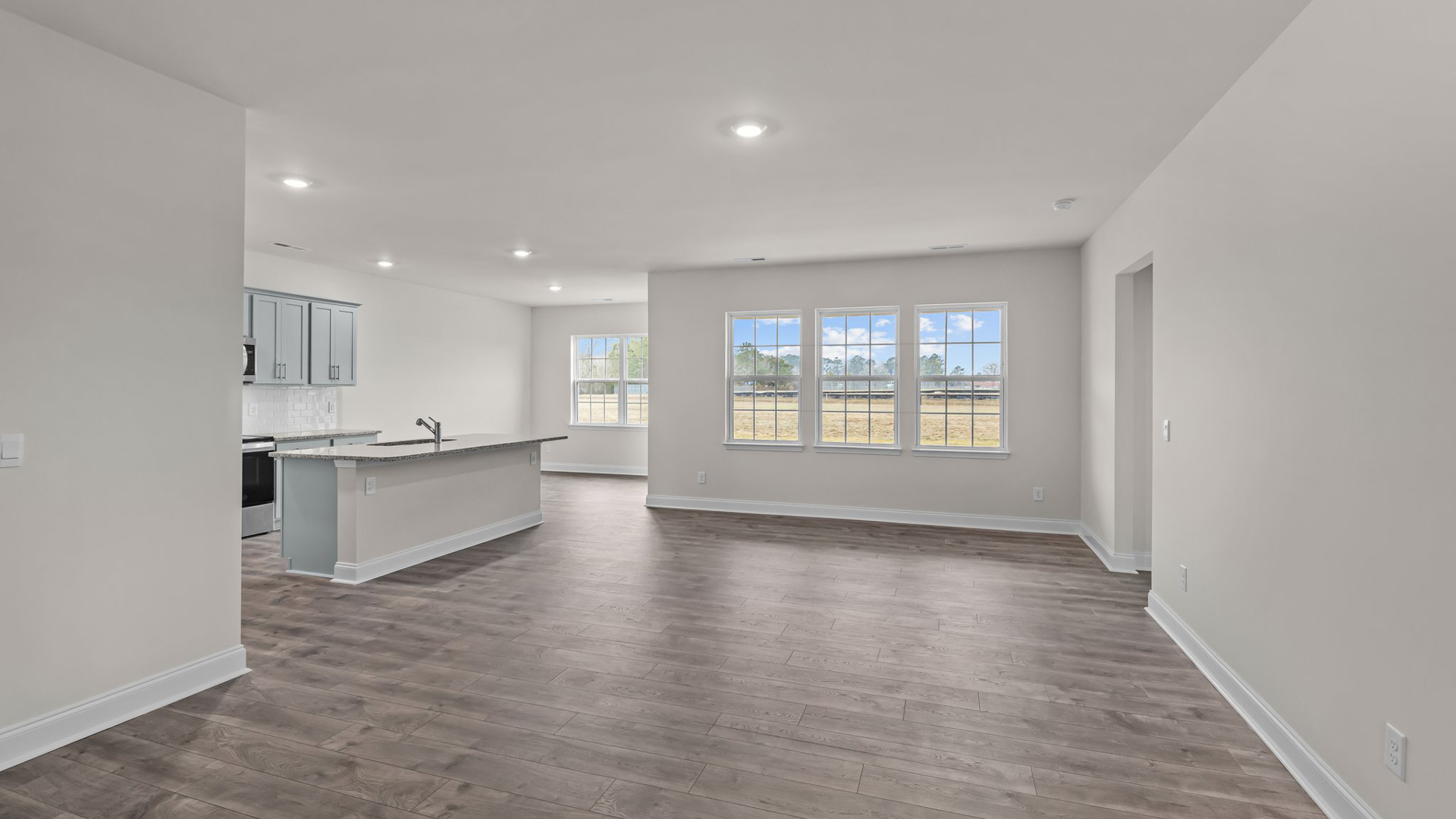 living room with natural light