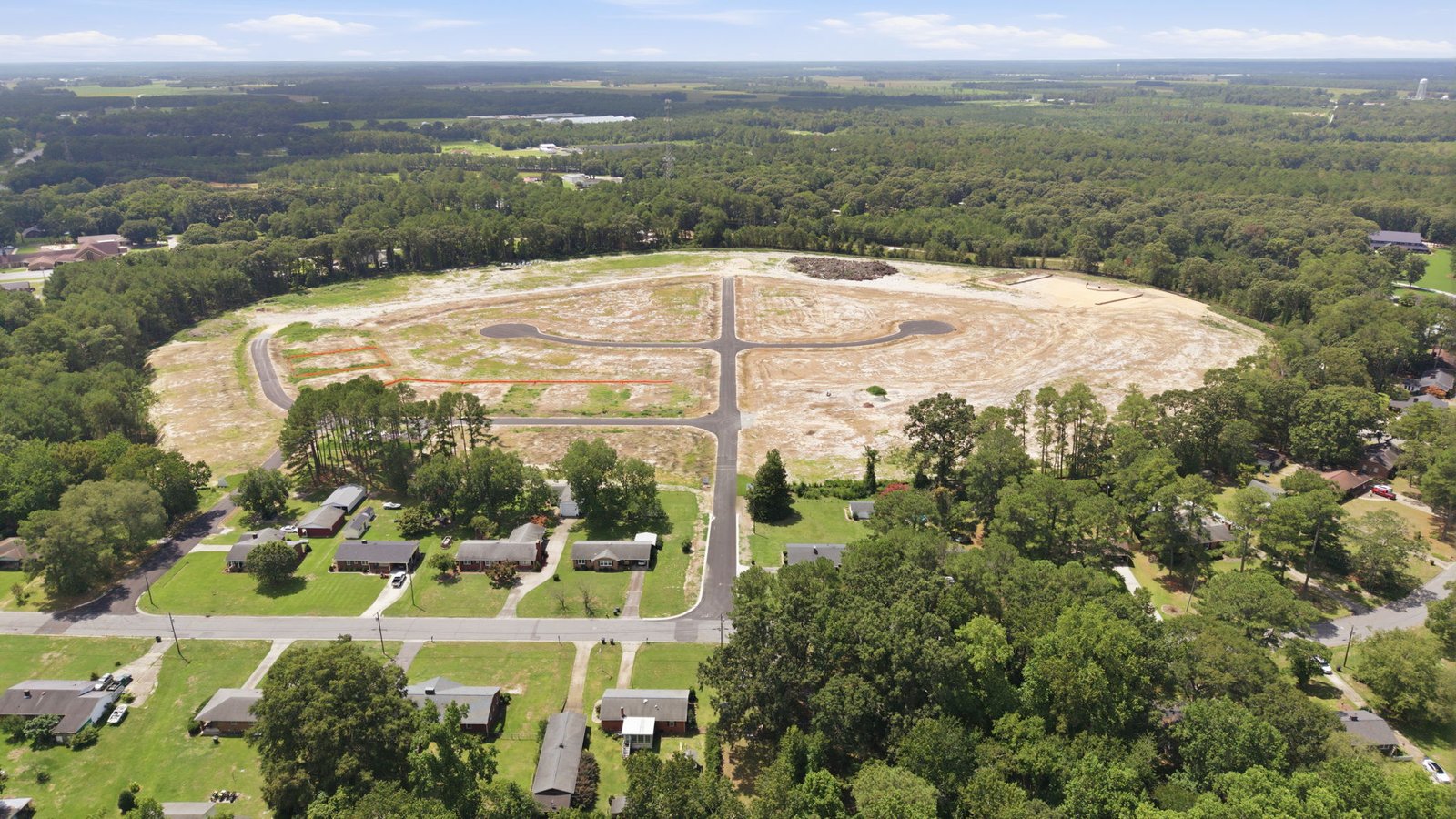 aerial view of community