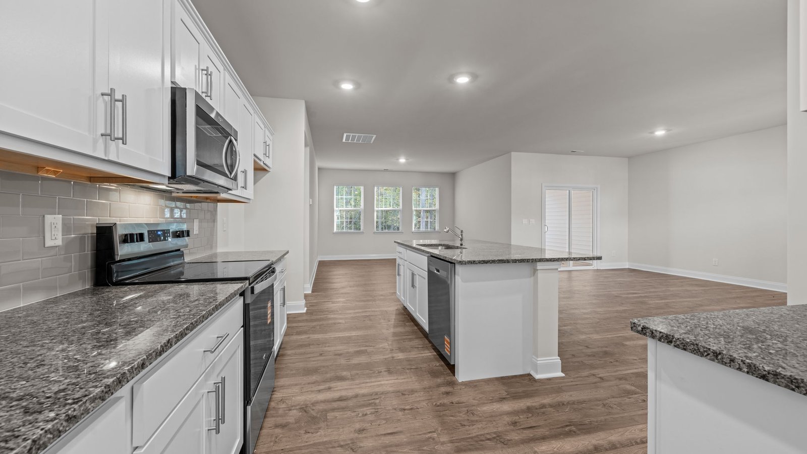 kitchen with granite countertops