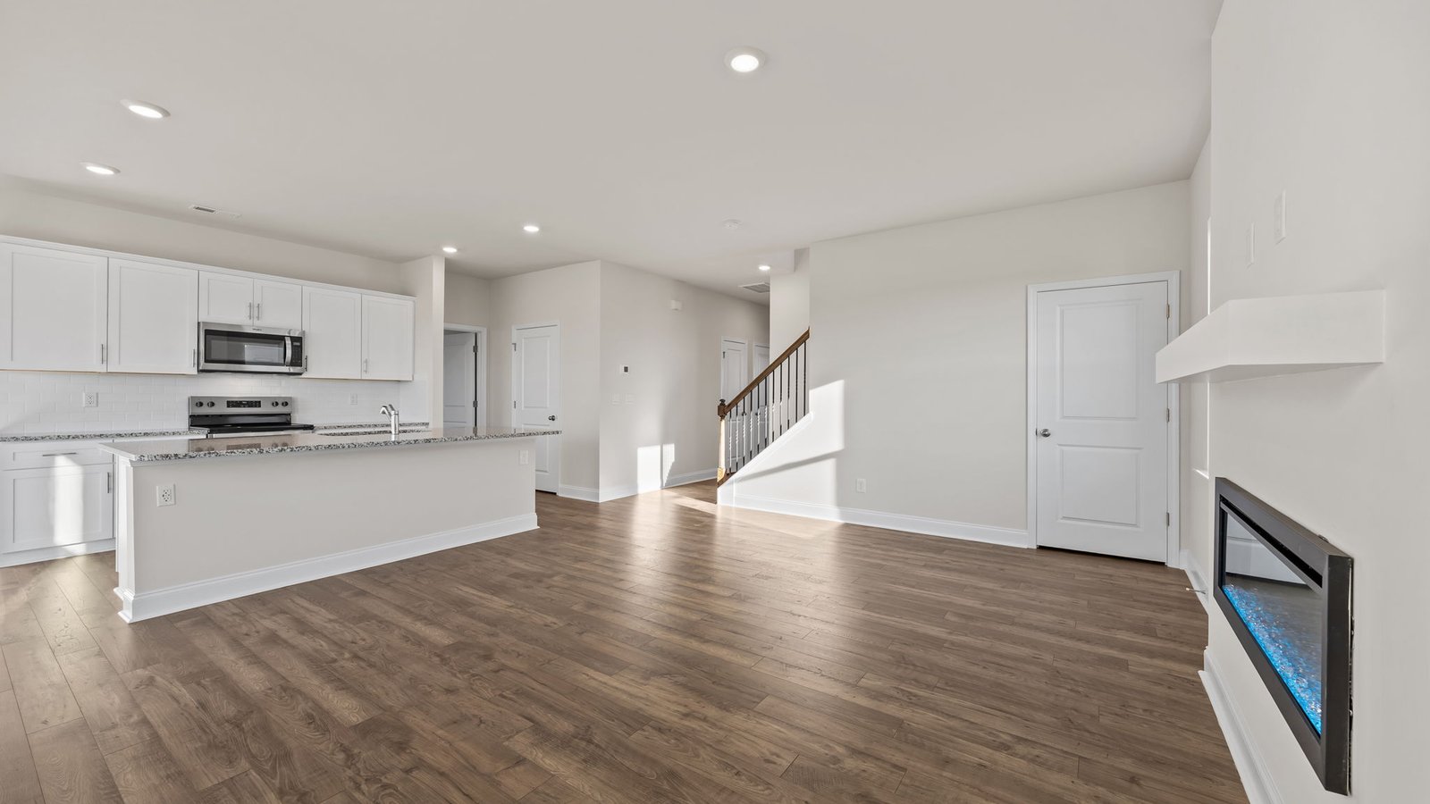 living room and kitchen