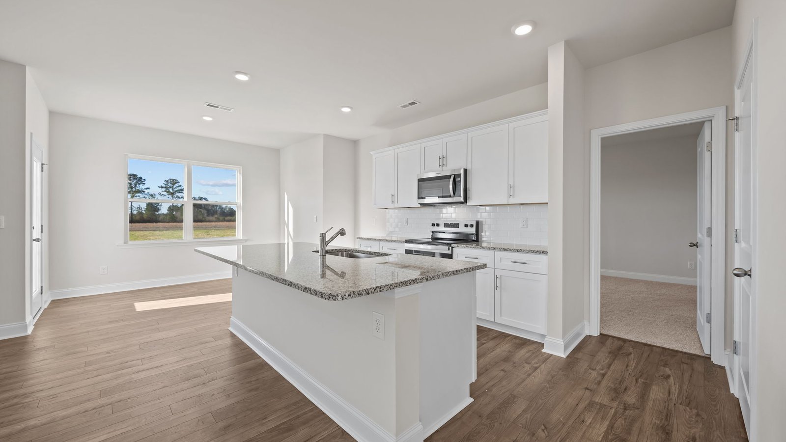 kitchen with shaker cabinets