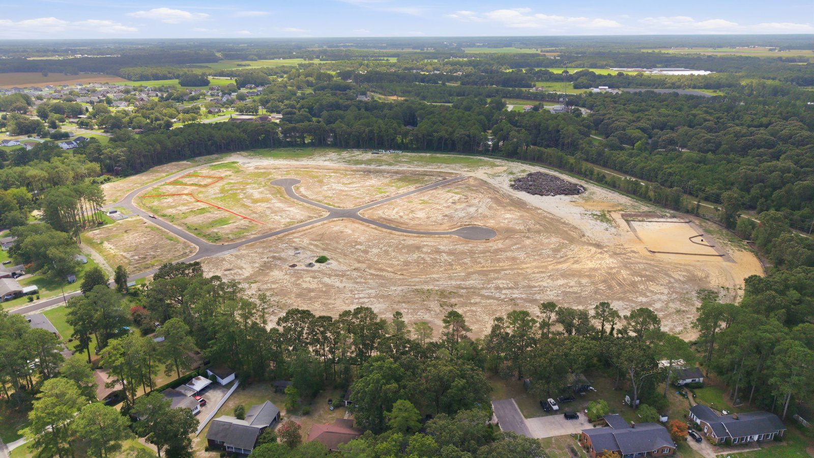 aerial view of community