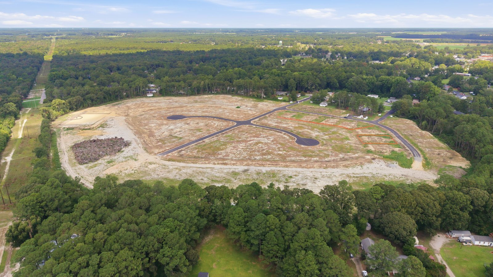 aerial view of community