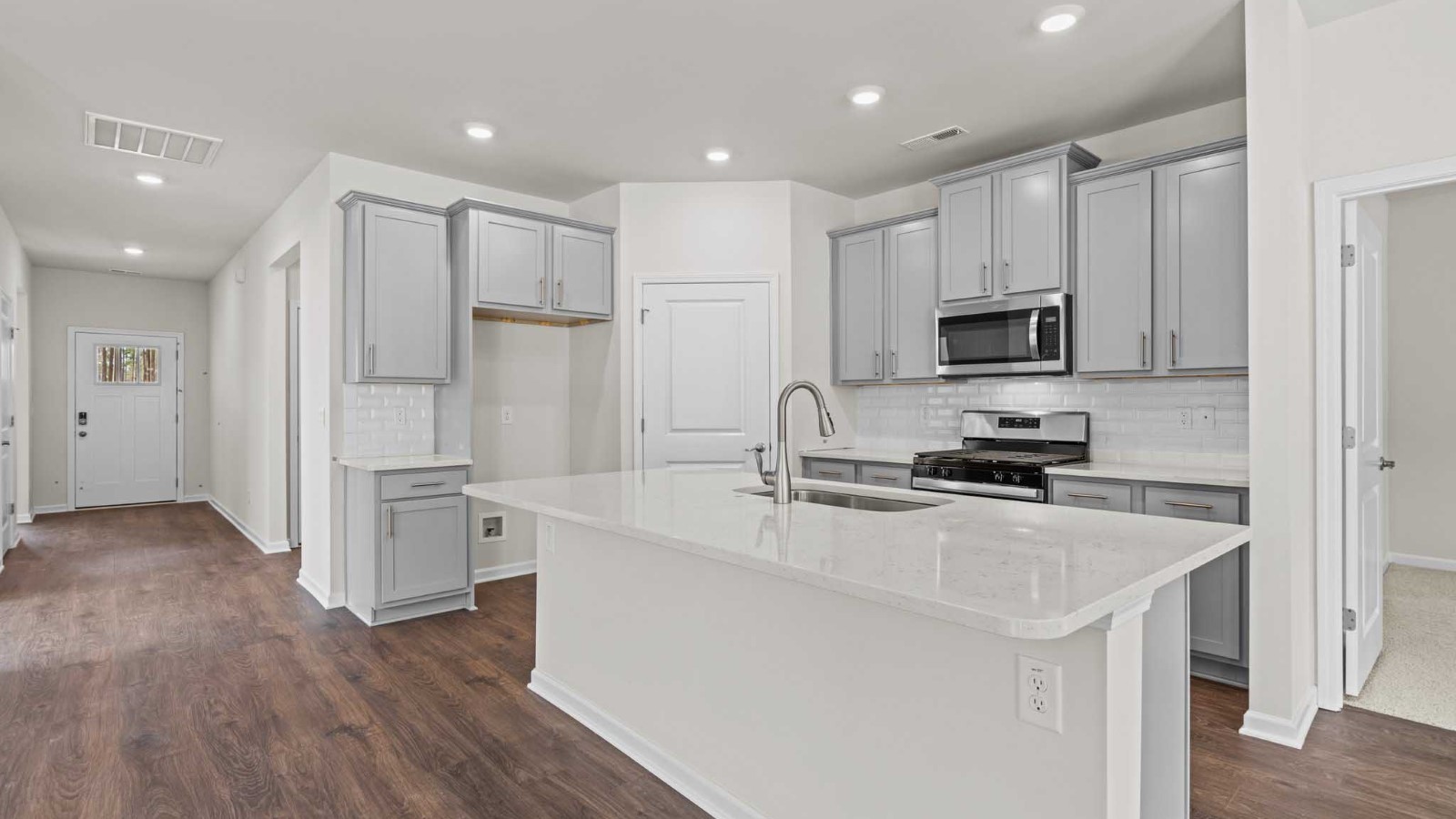 open concept kitchen area