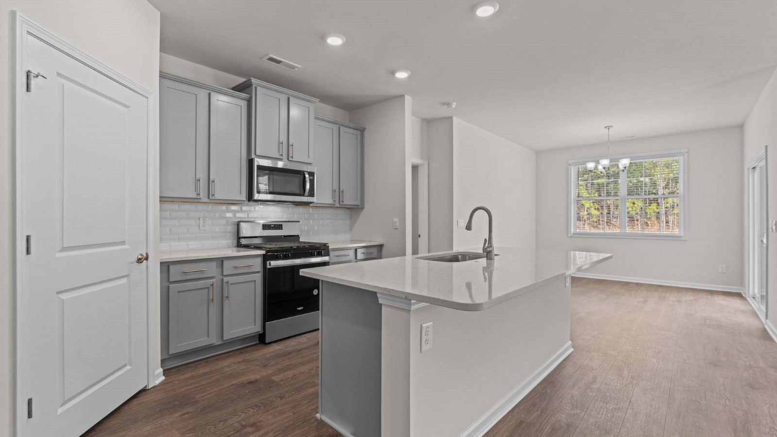 open concept kitchen area