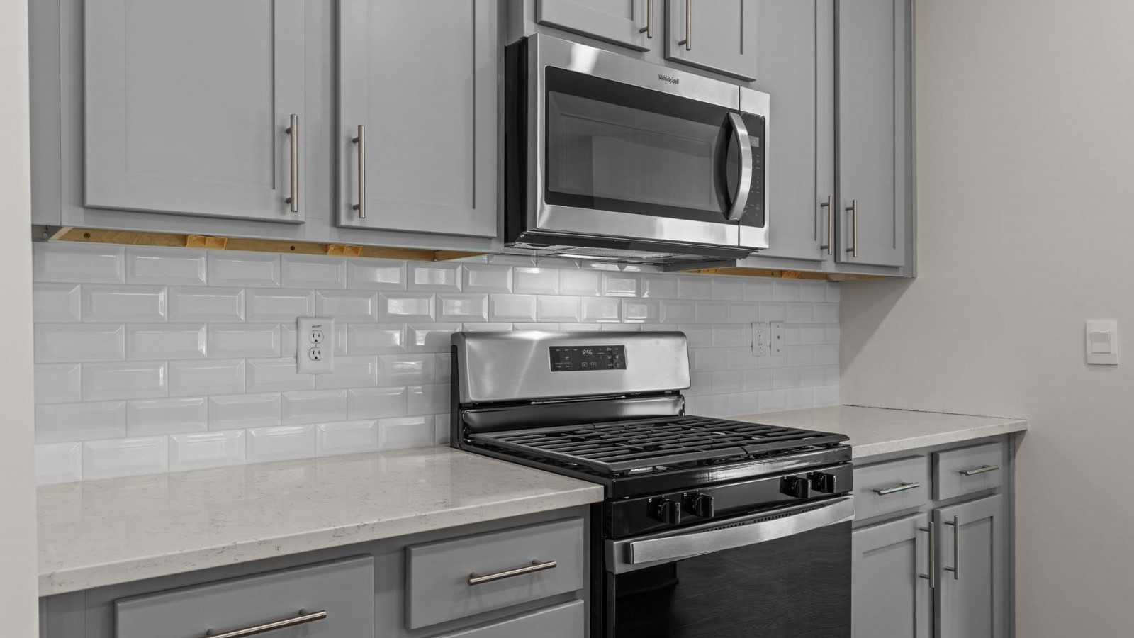 open concept kitchen and living space