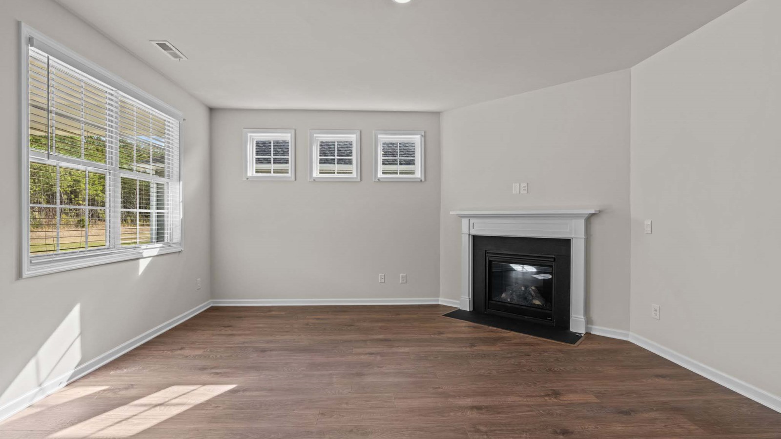 open concept kitchen and living space