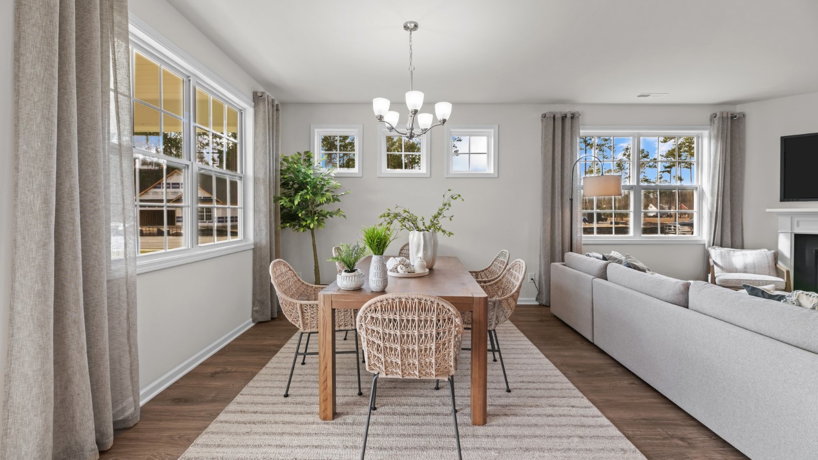 open concept dining area