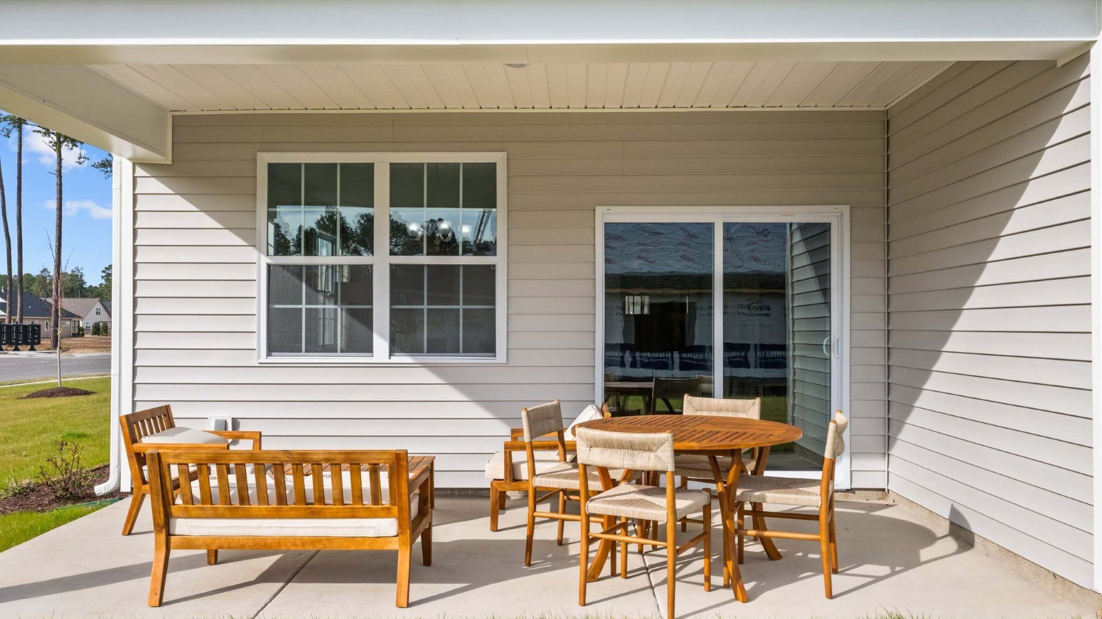 covered back patio view