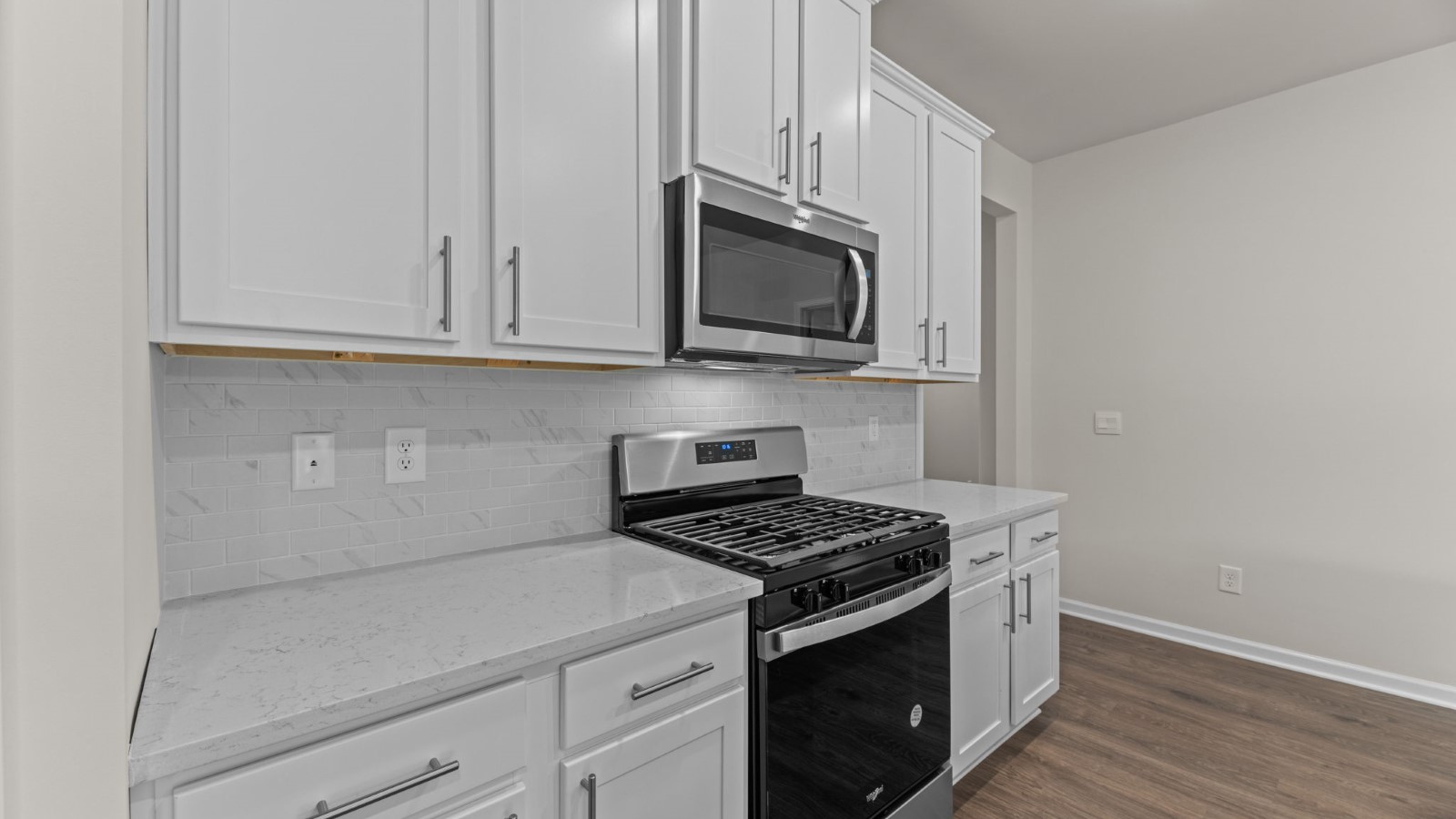 kitchen area with stainless steel appliances