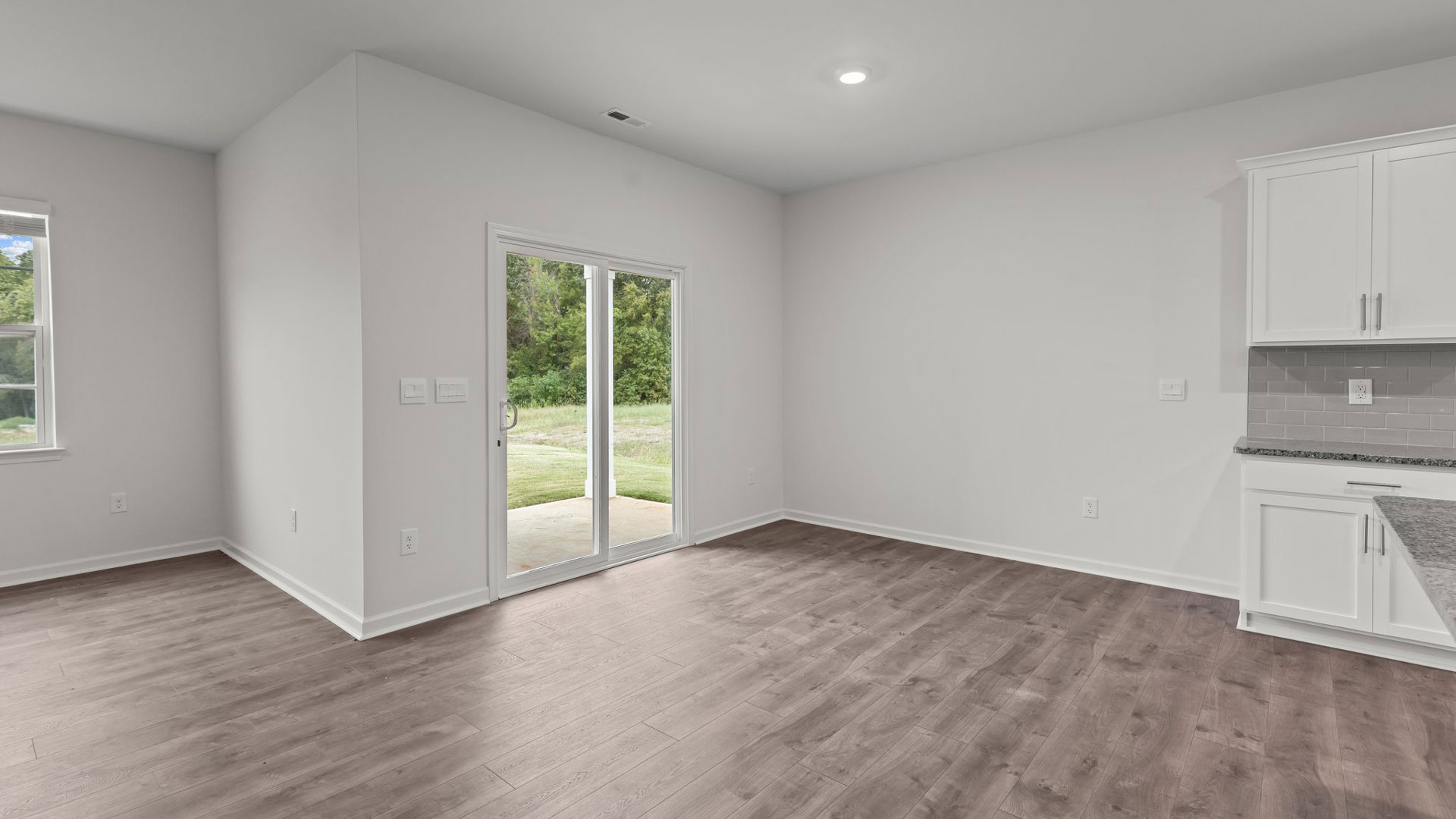 dining area with sliding glass doors