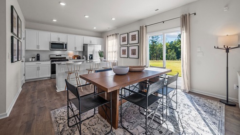 dining area with glass door