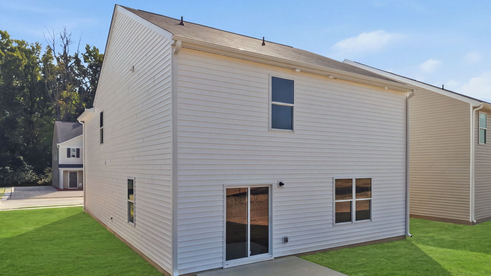rear view of two story home
