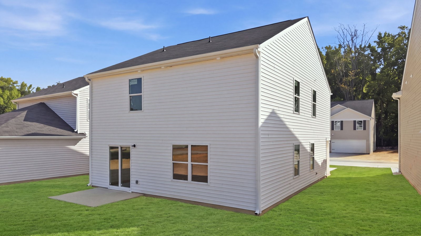 rear view of two story home