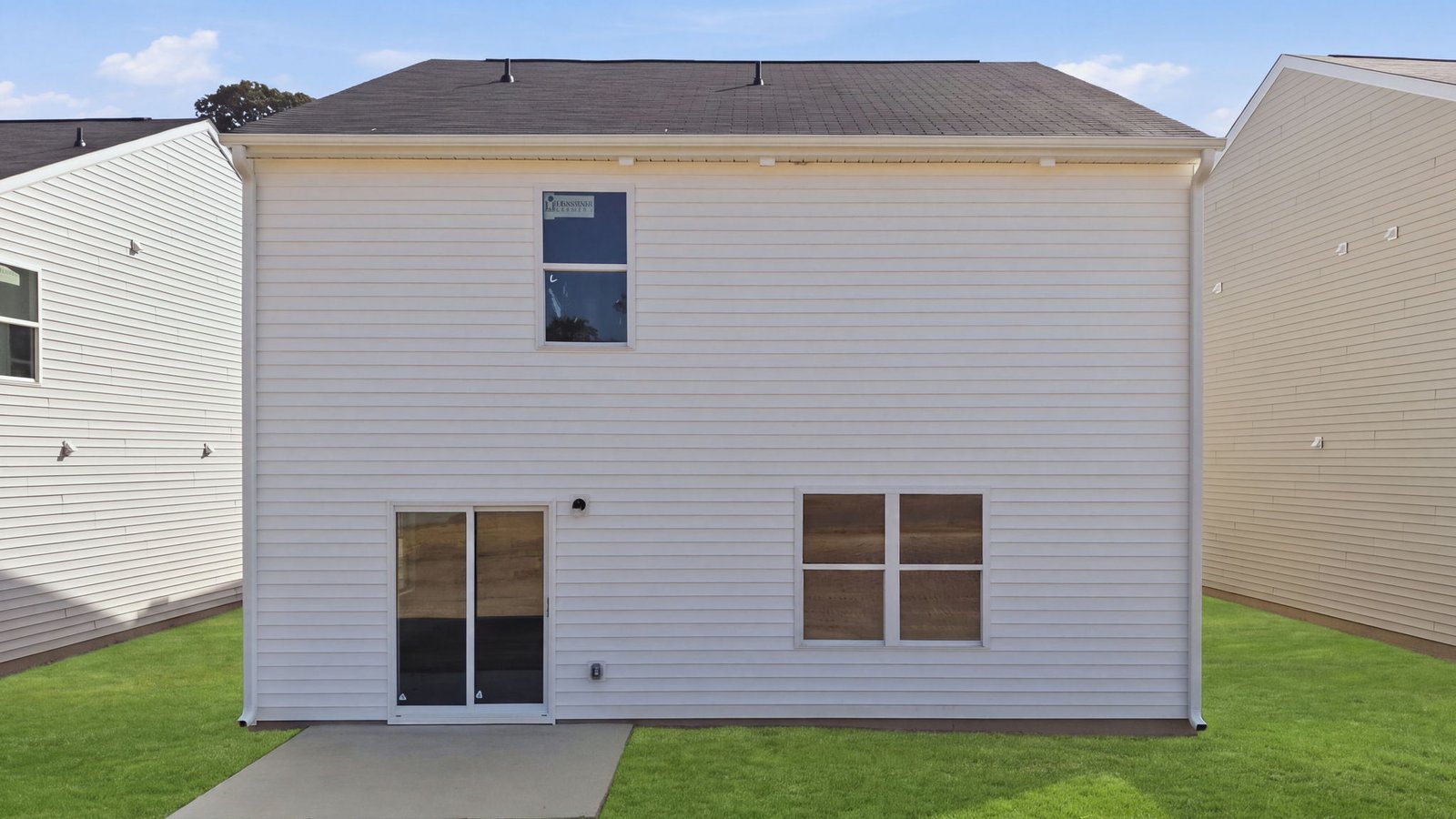 rear view of two story home