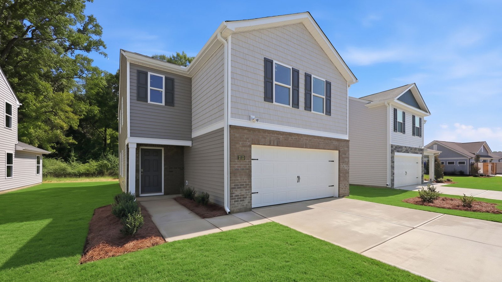 front view of two story home