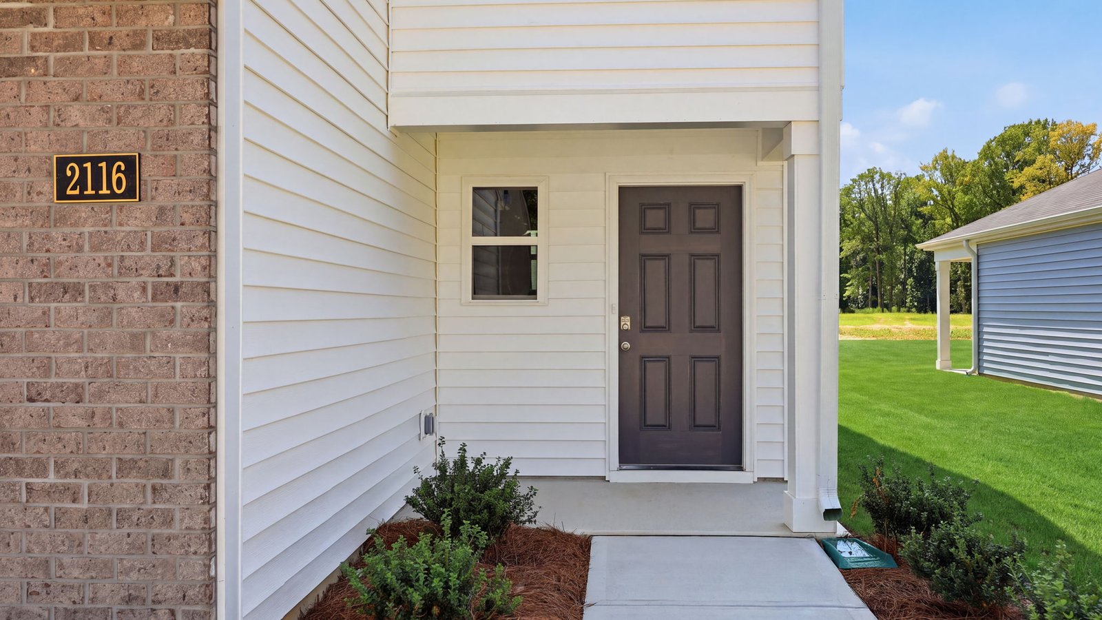 front porch area on two story family residence