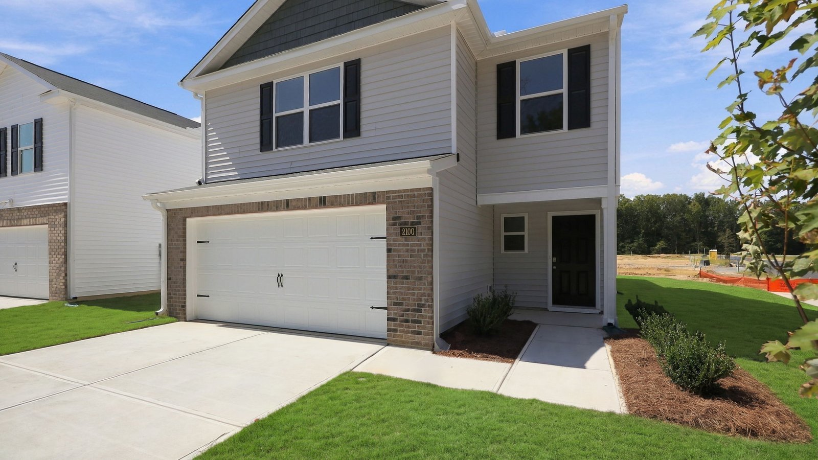 front view of the family two story home