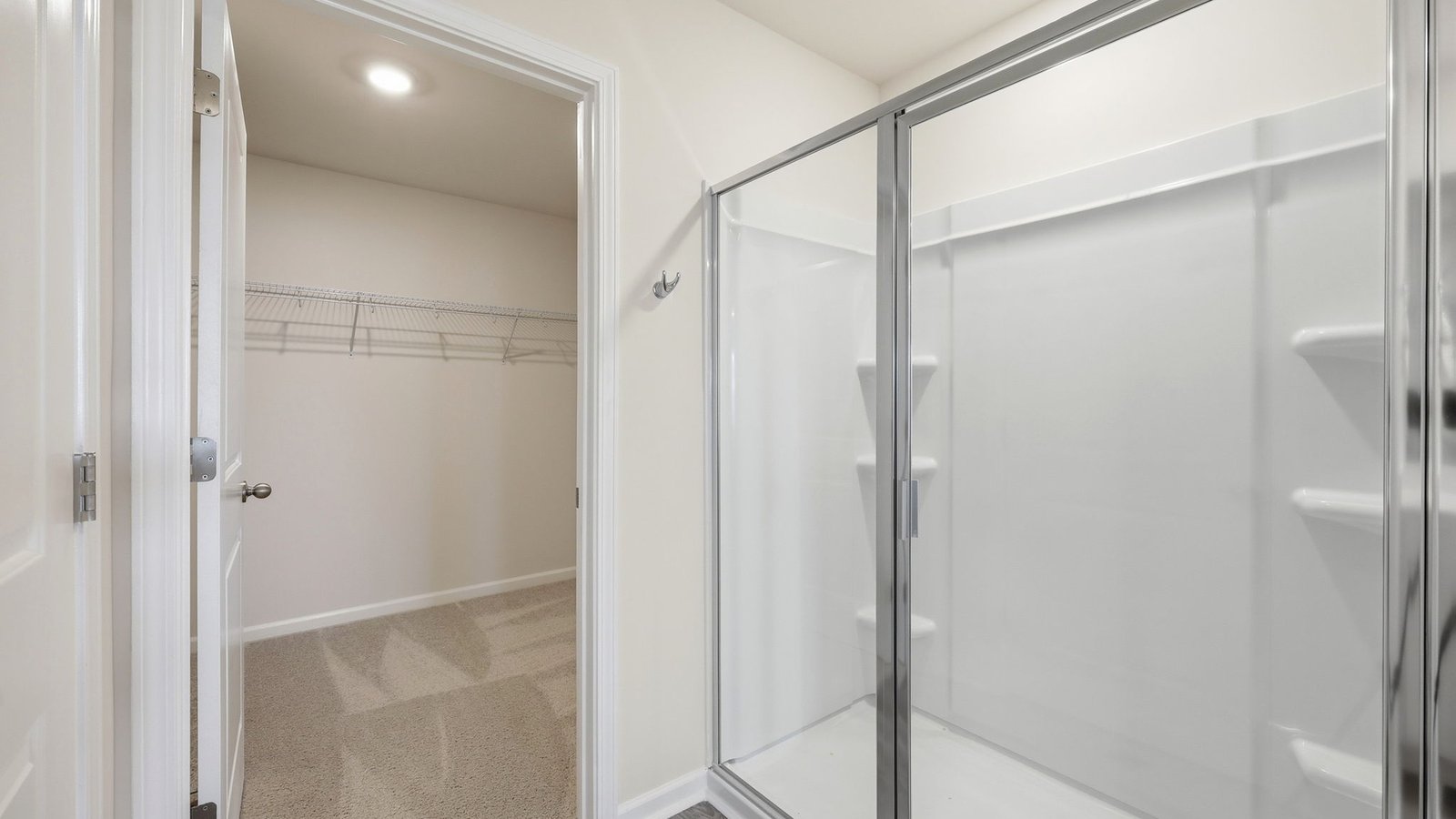shower in primary bathroom