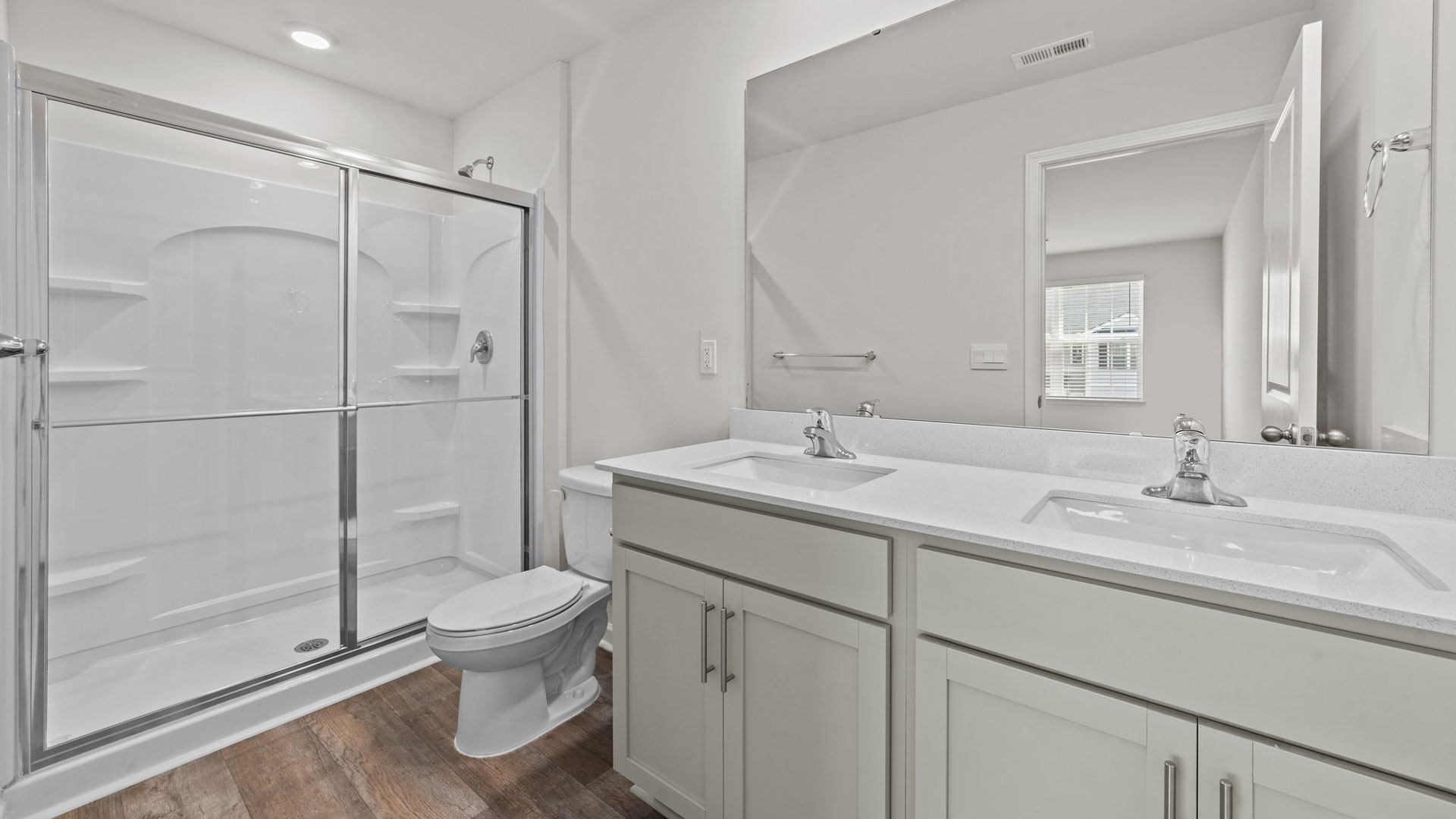 bathroom with quartz counters