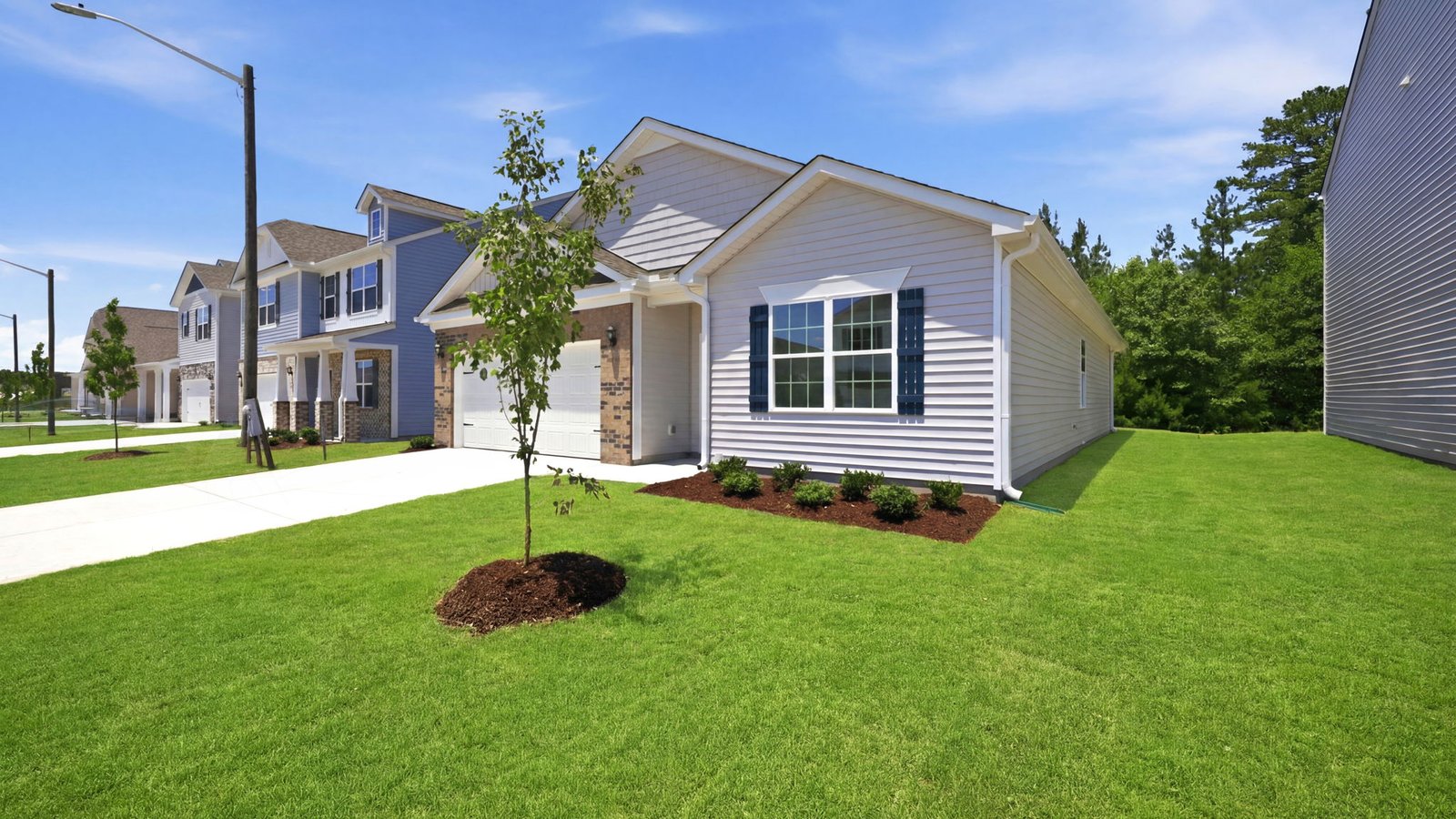view from front of cali model with front yard