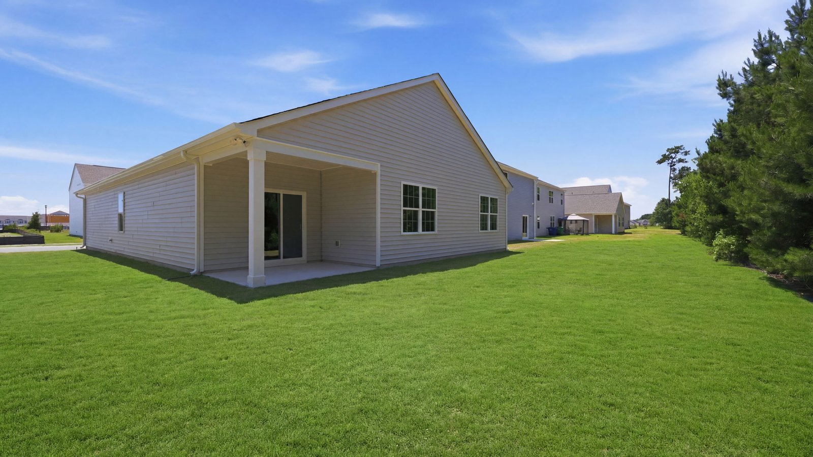 rear view of home and back covered porch